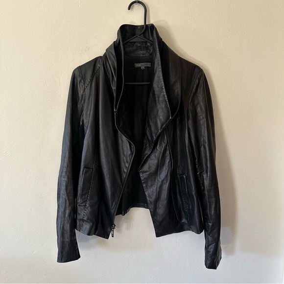 Vince Leather Scuba Moto Jacket - Picture 7 of 15